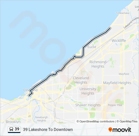 39 Bus Line Map