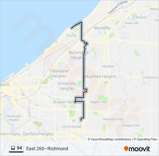 94 bus Line Map