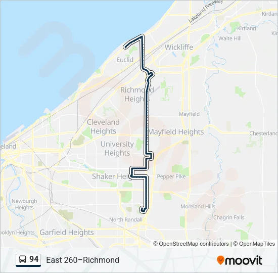 94 Bus Line Map