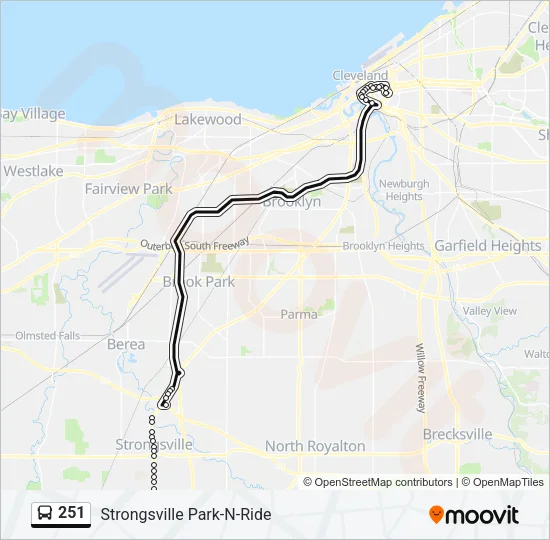 251 Bus Line Map