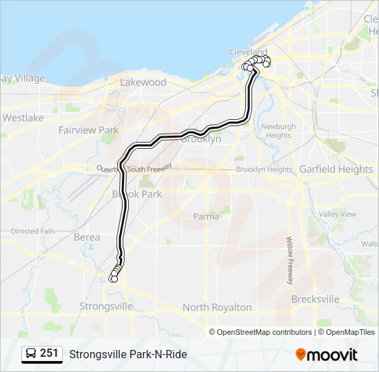 251 Bus Line Map