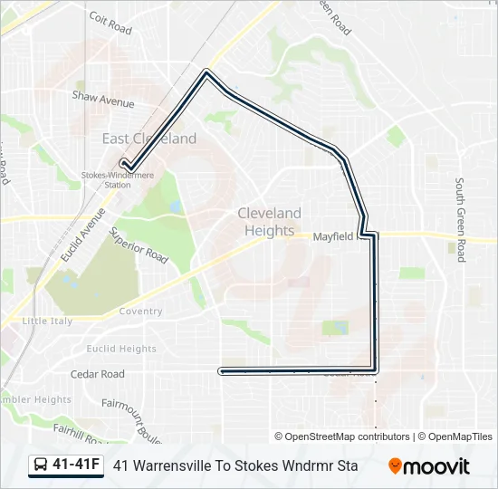 41-41F Bus Line Map