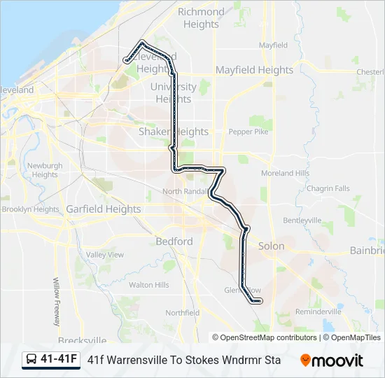 41-41F Bus Line Map