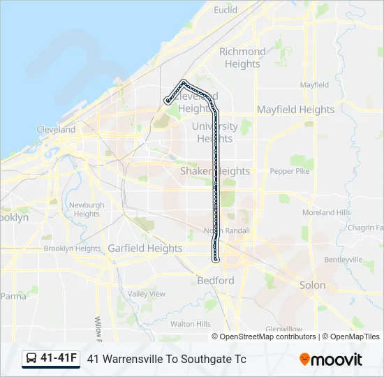 41-41F Bus Line Map