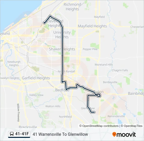 41-41F Bus Line Map