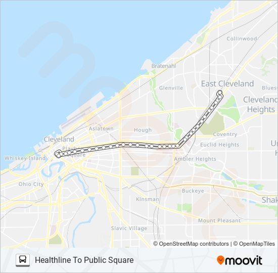 HEALTHLINE bus Line Map