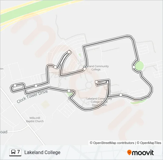7 Bus Line Map