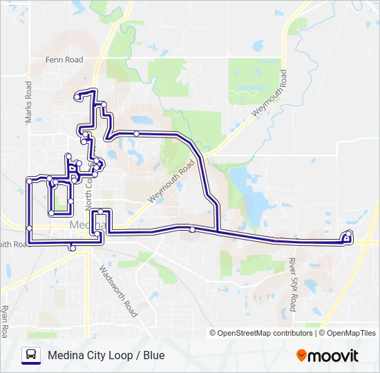 MEDINA CITY LOOP / BLUE Bus Line Map