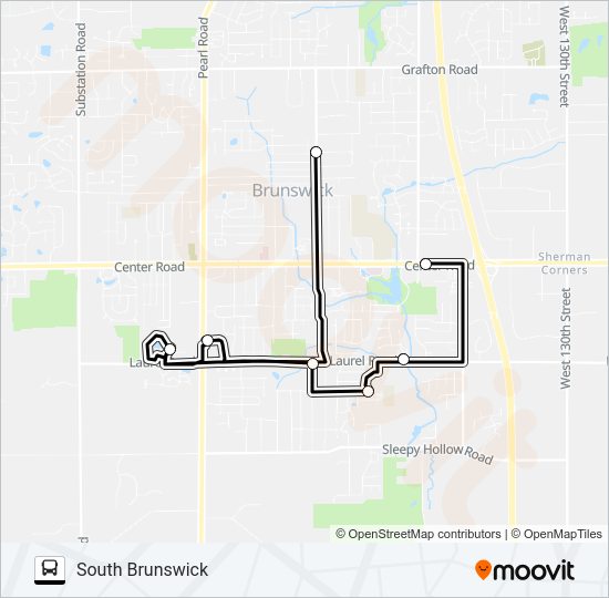 SOUTH BRUNSWICK Bus Line Map