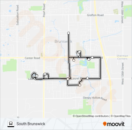 SOUTH BRUNSWICK Bus Line Map
