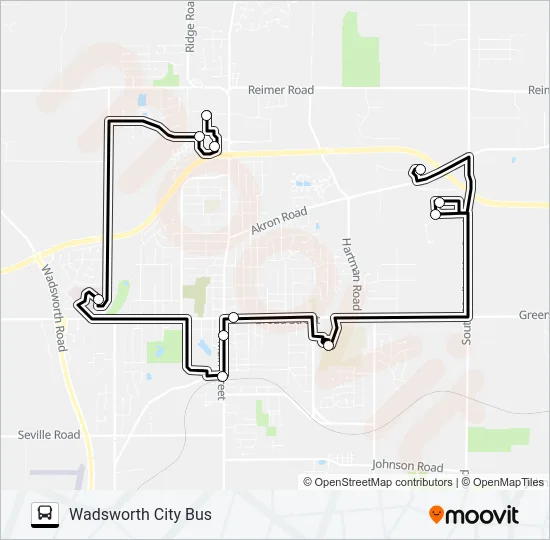 WADSWORTH CITY BUS Bus Line Map