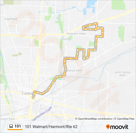 101 Bus Line Map