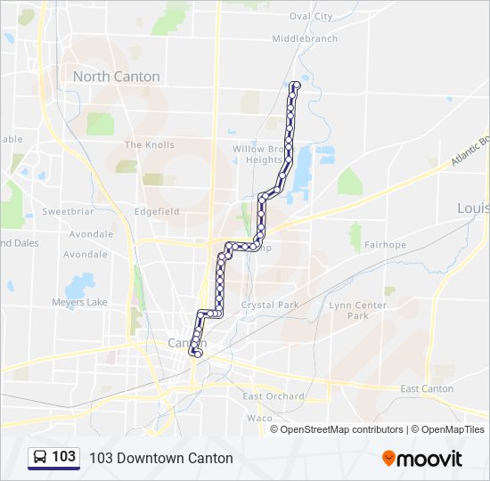 Mapa de 103 de autobús