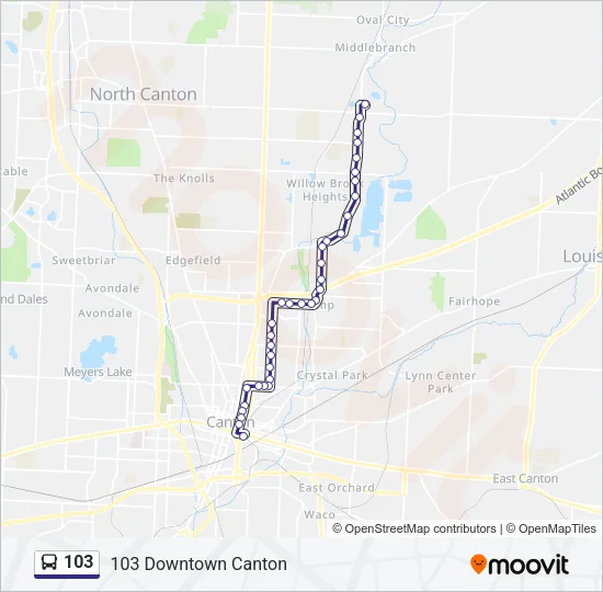 103 Bus Line Map