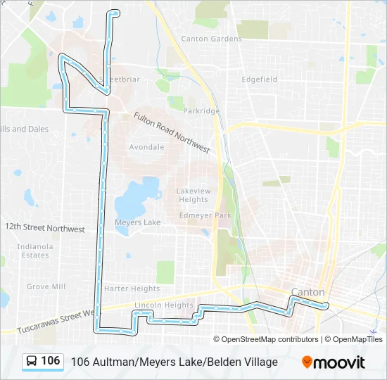 106 Bus Line Map