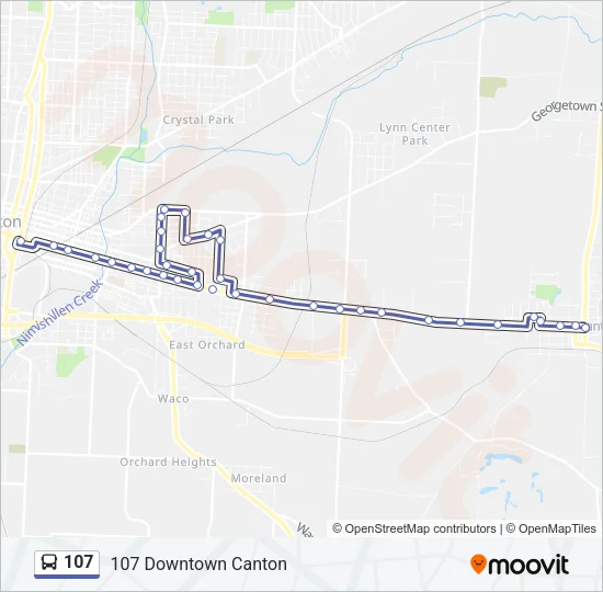 107 Bus Line Map