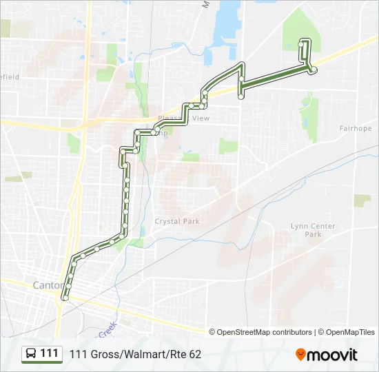 111 Bus Line Map