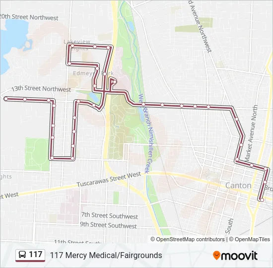 117 Bus Line Map