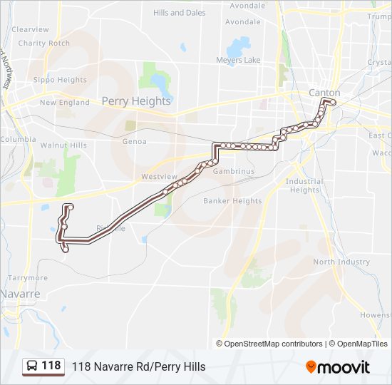 118 bus Line Map