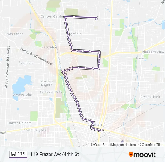 119 Bus Line Map