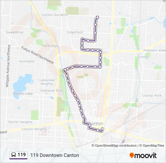 119 Bus Line Map