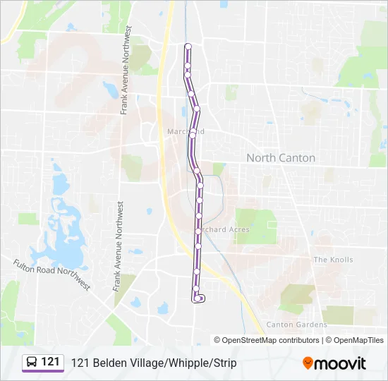 121 Bus Line Map