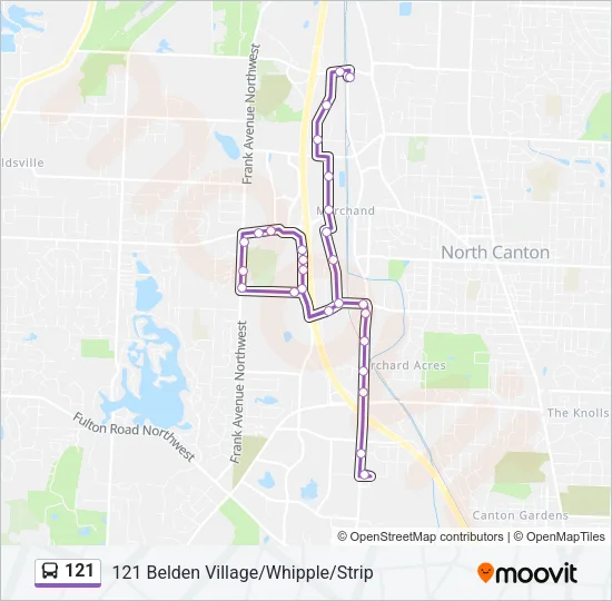 121 Bus Line Map