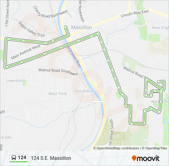 124 Bus Line Map