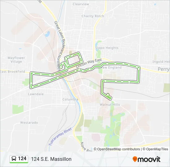 124 Bus Line Map