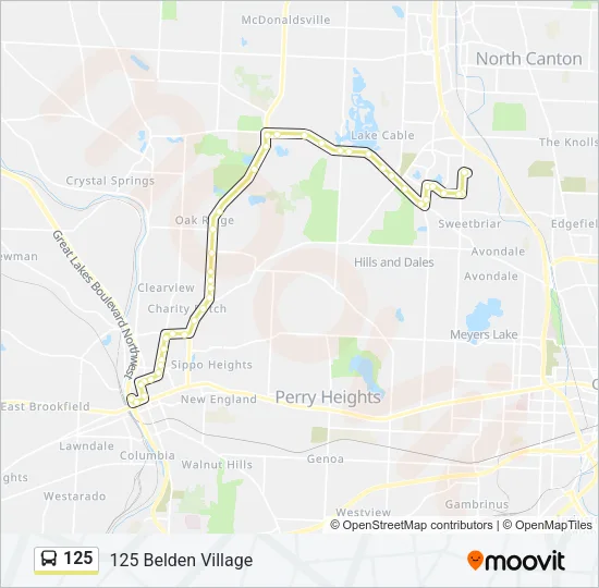 125 Bus Line Map
