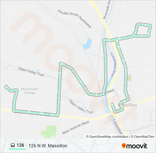 126 Bus Line Map