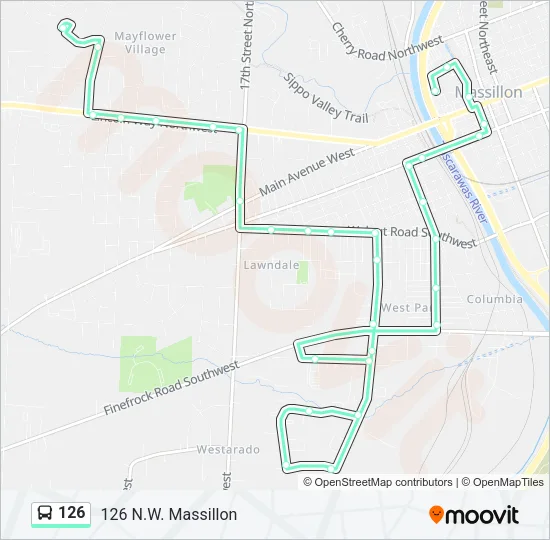 126 Bus Line Map