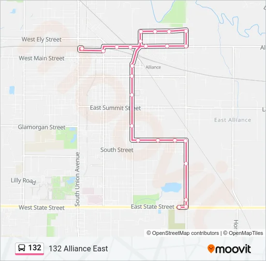 132 Bus Line Map