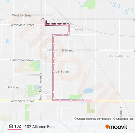 132 Bus Line Map