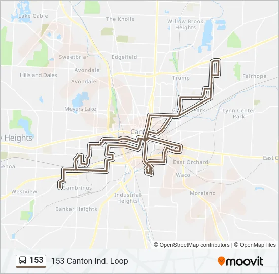 153 Bus Line Map