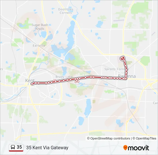 35 Bus Line Map