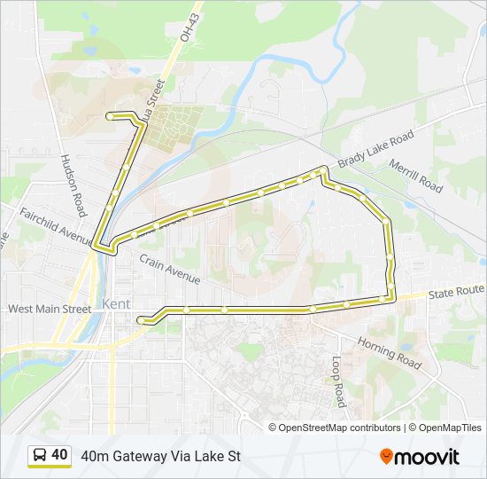 40 bus Line Map