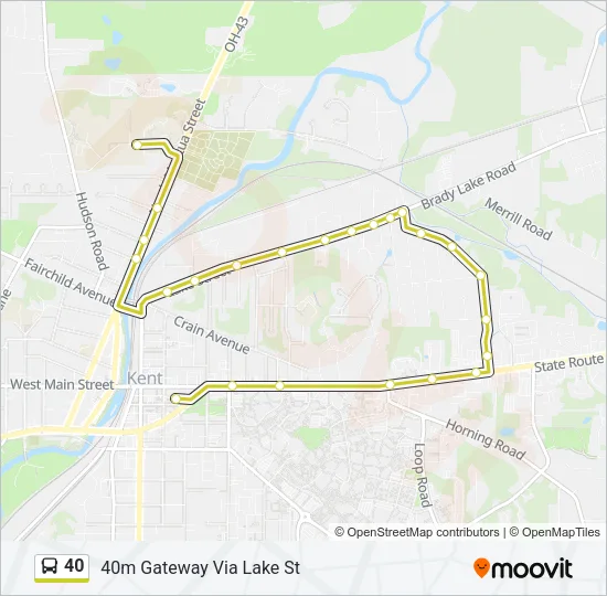 40 Bus Line Map