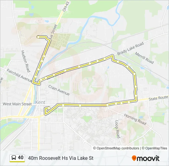 40 Bus Line Map