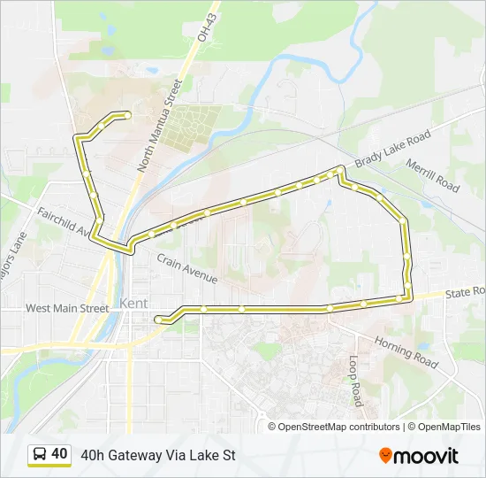 40 Bus Line Map