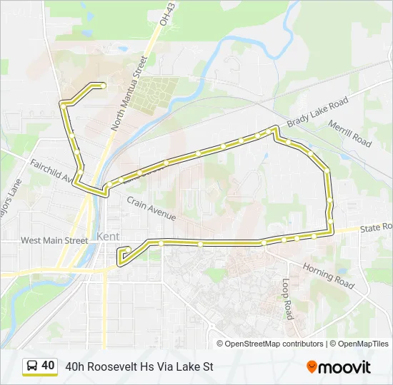 40 Bus Line Map