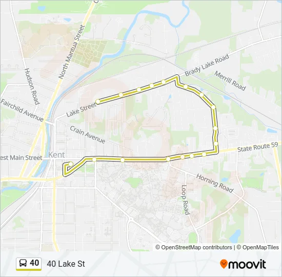 40 Bus Line Map