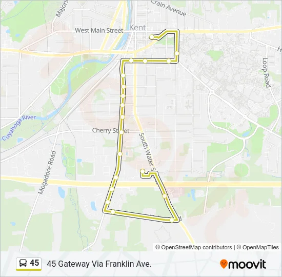 45 Bus Line Map