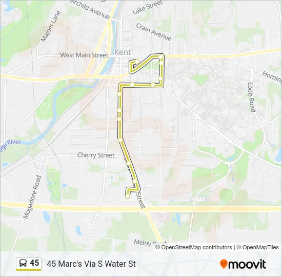 45 Bus Line Map