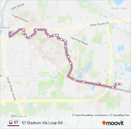 57 Bus Line Map