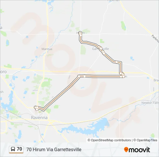 70 Bus Line Map