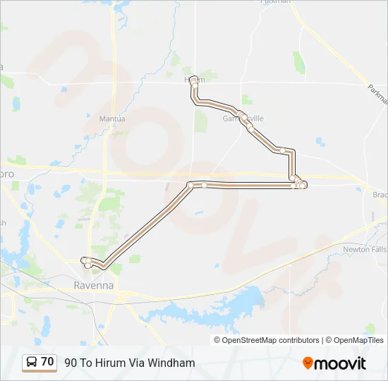 70 Bus Line Map