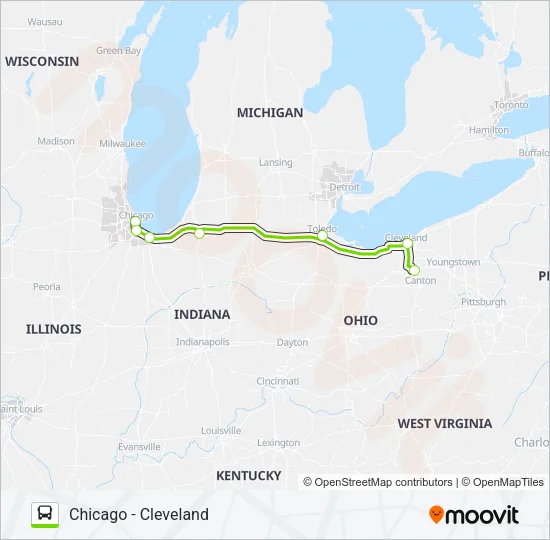 FLIXBUS 2516 Bus Line Map