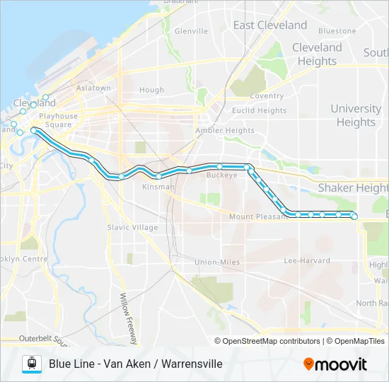 BLUE LINE Light Rail Line Map