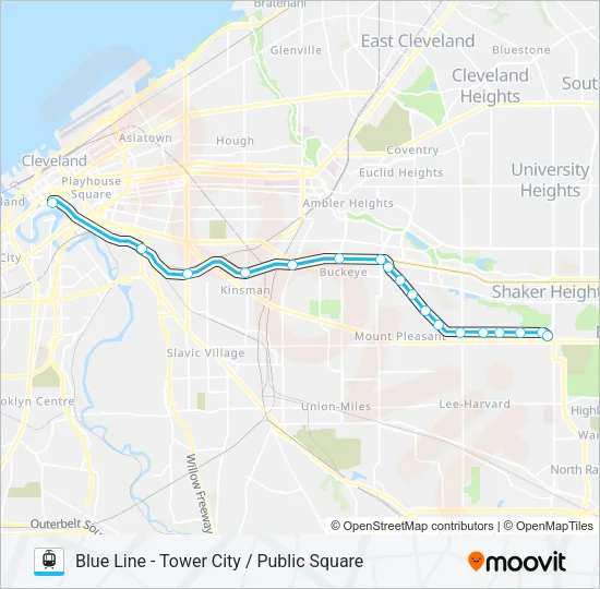 BLUE LINE Light Rail Line Map